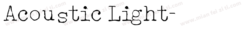 Acoustic Light字体转换